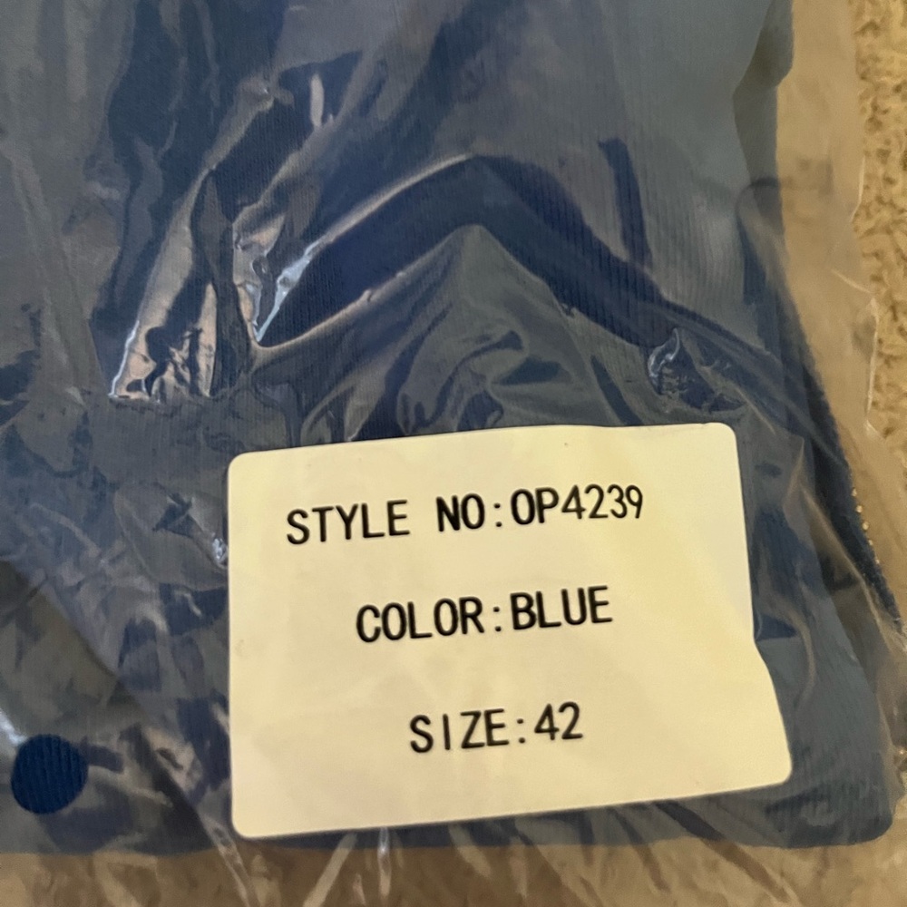 Tov Holy Blue Sweatshirt Dress w Zipper Detail Size 42-Oversized Large  NWT - Picture 15 of 16